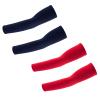 Atneato UV Protection Cooling Arm Sleeves - Arm Warmers Sun Protective Tattoo Sleeves for Men Women (Black+Red)