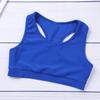 Moily Kids Girls Gymnastics/Dance/Sports Two Piece Outfit Racer Back Crop Top with Booty Shorts Swimwear Blue&Black 7-8 view 2
