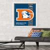 Trends International NFL Denver Broncos - Retro Logo 14 Wall Poster, 22.375" x 34", White Framed Version view 2