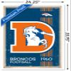 Trends International NFL Denver Broncos - Retro Logo 14 Wall Poster, 22.375" x 34", White Framed Version view 3