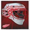 Trends International NHL Detroit Redwings - Mask 16 Wall Poster, 22.375" x 34", White Framed Version view 1