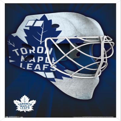 Trends International NHL Toronto Maple Leafs - Mask 16 Wall Poster, 22.375" x 34", White Framed Version