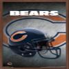 Trends International NFL Chicago Bears - Helmet 16 Wall Poster, 22.375" x 34", Mahogany Framed Version view 1