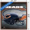 Trends International NFL Chicago Bears - Helmet 16 Wall Poster, 22.375" x 34", Mahogany Framed Version view 3