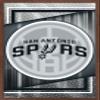 Trends International NBA San Antonio Spurs - Logo 17 Wall Poster, 34L x 22.4W, Mahogany Framed Version view 1