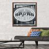 Trends International NBA San Antonio Spurs - Logo 17 Wall Poster, 34L x 22.4W, Mahogany Framed Version view 2
