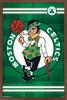 Trends International NBA Boston Celtics - Logo 14 Wall Poster, 22.375" x 34", Mahogany Framed Version view 1