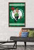 Trends International NBA Boston Celtics - Logo 14 Wall Poster, 22.375" x 34", Mahogany Framed Version view 2