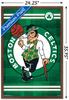Trends International NBA Boston Celtics - Logo 14 Wall Poster, 22.375" x 34", Mahogany Framed Version view 3
