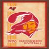 Trends International NFL Tampa Bay Buccaneers - Retro Logo 14 Wall Poster, 22.375" x 34", Mahogany Framed Version view 1