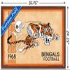 NFL Cincinnati Bengals - Retro Logo 14 Wall Poster, 34L" x 22.4W", Mahogany Framed Version view 3