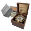 Personalized Large Desk Compass Gift for Men, Him, Son | Engraved Gifts for Graduation, Baptism, Confirmation, Business Promotion, Executive Retirement | Gimbaled Brass Compass in Wood Box view 1
