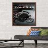 Trends International NFL Atlanta Falcons - Helmet 16 Wall Poster, 22.375" x 34", Mahogany Framed Version view 2