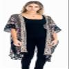 Baciano Floral Printed Shawl with Tatting Lace & Fringe Boho Coverup Poncho (Small) view 1