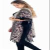 Baciano Floral Printed Shawl with Tatting Lace & Fringe Boho Coverup Poncho (Small) view 3