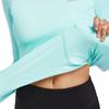 baleaf Women's Thermal Tops Long Sleeve Fleece Lined Running Workout Shirts Athletic Cold Weather Gear Winter Compression Zipper Pocket Aqua S view 4