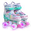 SULIFEEL Rainbow Unicorn 4 Size Adjustable Roller Skates for Girls Boys for Kids Ages 3-5 5-8 6-12 Children Skates Indoor Outdoor view 1