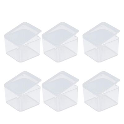 ARTIBETTER 50Pcs Transparent Plastic Storage Box Mini Tool Containers for Easy Organization for Craft Projects and Daily Use Firm Material for Home and Vehicle Maintenance