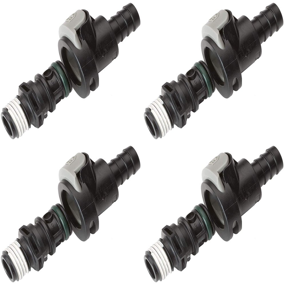 attwood 8838US6 Universal Male and Female Sprayless Connector with Thread Sealant (Fur k)