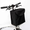 Bike Basket Canvas Square Shape Front Handlebar Bicycle Lift Off with Holder Lid for Bile Accessories (Black) view 4