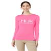 Huk Womens Icon X Long Sleeve Shirt | Long-Sleeve Performance Shirt with UPF 30+ Sun Protection, Hot Pink, Medium view 1
