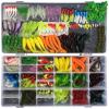 Pure Vie Fishing Topwater Lures Kits Mixed Universal Artificial Soft Baits Tackle Including Crankbaits, Spinnerbaits, Plastic Worms, Frogs, Hooks, Tackle Box - Freshwater Saltwater Fishing Equipment view 1
