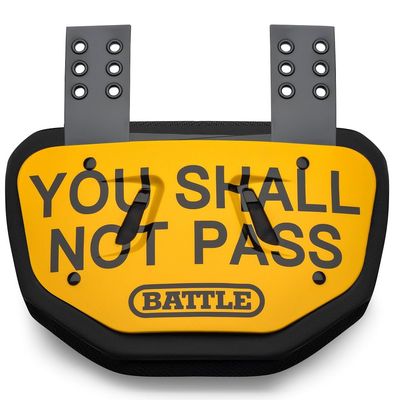 Battle Shall Not Pass Chrome Football Back Plate - Adult