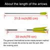 AMEYXGS 12 Pcs Archery Hunting Arrows Mix Carbon 30 Inch Flu Flu Arrows Spine 500 Target Practice Arrows with 4 Turkey Feather Replaceable Arrowhead for Outdoor Hunting Shooting(Yellow) view 3