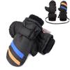 F Flammi Toddler Kids Snow Mittens with String Waterproof Ski Mittens Thinsulate Winter Gloves for Baby Girls Boys(Black, 4-6 Years) view 1
