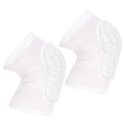 PISIQI Compression Collision Avoidance Knee Sleeve, 4 Sleeves, White, XL