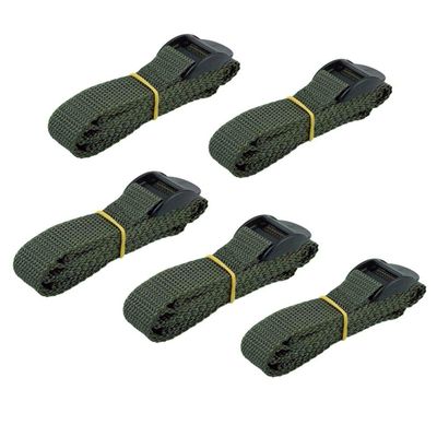 Folgtek 5pcs Trail & Game Camera Straps Belts Hunting Camera Tree Mounting Strap Belts Kit, Portable UV Resistant and Foldable Nylon Fiber Strap, 145cm Wildlife Hunting Accessory (Dark Green)
