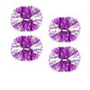 CREATIEE-PRO 4Pcs Metallic Cheerleading Pom Poms, 2 Pair Cheerleader Cheering Squad Pompoms for School Sports Dance Games Team Spirit Cheer view 1