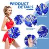CREATIEE-PRO 4Pcs Metallic Cheerleading Pom Poms, 2 Pair Cheerleader Cheering Squad Pompoms for School Sports Games Team Spirit Cheer view 2