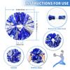 CREATIEE-PRO 4Pcs Metallic Cheerleading Pom Poms, 2 Pair Cheerleader Cheering Squad Pompoms for School Sports Games Team Spirit Cheer view 3