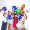 CREATIEE-PRO 4Pcs Metallic Cheerleading Pom Poms, 2 Pair Cheerleader Cheering Squad Pompoms for School Sports Games Team Spirit Cheer view 4
