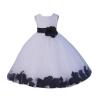 ekidsbridal White Flower Girl Dress Rose Gold Lilac Silver Mercury Gray Teal Blue 814T S view 2