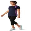 Smartwool Women's Merino 150 Baselayer Colorblock Short Sleeve, Deep Navy, X-Small view 3