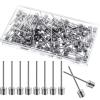 WILLBOND 100 Pack Basketball Pump Needles Ball Inflation Air Pump Needles with Storage Box for Sports Balls, Football Basketball Soccer and Volleyball(Silver) view 1