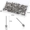 WILLBOND 100 Pack Basketball Pump Needles Ball Inflation Air Pump Needles with Storage Box for Sports Balls, Football Basketball Soccer and Volleyball(Silver) view 2