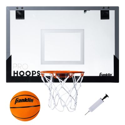 Franklin Sports Over The Door Mini Basketball Hoop - Extra Large Pro Hoops Indoor Kids Hoop with Mini Basketball - Slam Dunk Approved 25" Backboard - Kids Bedroom + Office Mini Hoop + Ball - XL