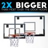 Franklin Sports Over The Door Mini Basketball Hoop - Extra Large Pro Hoops Indoor Kids Hoop with Mini Basketball - Slam Dunk Approved 25" Backboard - Kids Bedroom + Office Mini Hoop + Ball - XL view 2