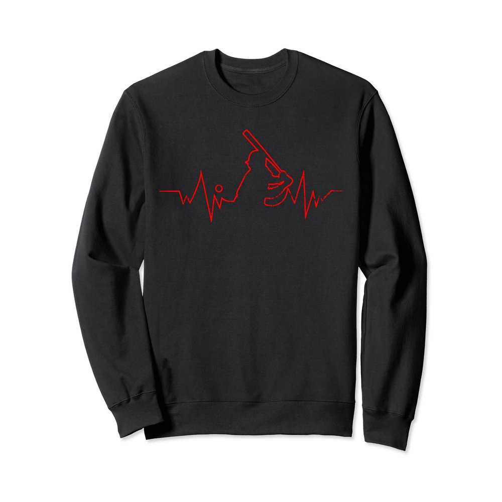 Baseball Heartbeat Cool Design for Sport fans Sweatshirt