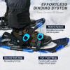 Odoland 4-in-1 Snowshoes Snow Shoes for Men and Women with Trekking Poles, Carrying Tote Bag and Waterproof Snow Leg Gaiters, Lightweight Aluminum Alloy Snow Shoes, Blue, Size 25'' view 4