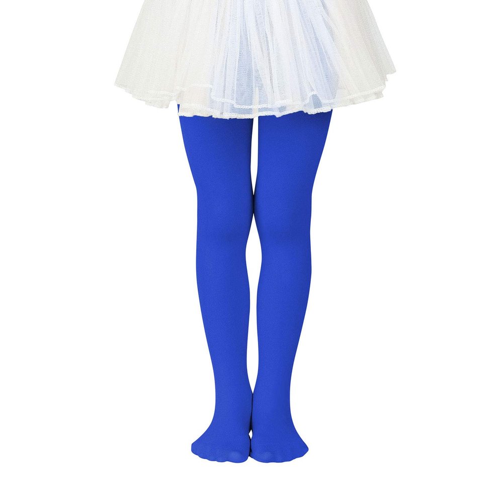 Zando Royal Blue Tights for Girls 10-12 - Light Royal Blue Tights for Girls Size 10-12 Ultra Soft Elastic Ballet Footed Halloween Tight Girl for Daily School Christmas 9-14 Years
