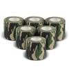 AIRSSON 6 Rolls Camo Tape Camouflage Form Wrap 1.96'' x 177'' Self-Adhesive Camo Stretch Bandage for Flashlights Bicycle Camera view 2
