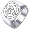 Laser Engraved Demon Vine Goetic Seal Lesser Key of King Solomon Stainless Steel Ring Size 7 view 1