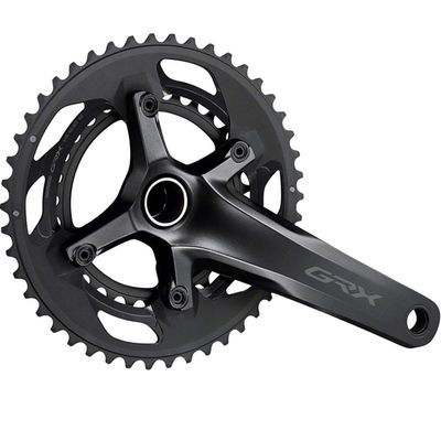 Shimano GRX FC-RX600-11 Crankset - 165mm, 11-Speed, 46/30t, 110/80 BCD, Hollowtech II Spindle Interface, Black