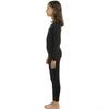 ViCherub Girls Thermal Underwear Set Kids Long Johns Fleece Lined Base Layer Black Medium view 3