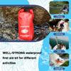 WELL-STRONG Waterproof First Aid Kit Roll Top Boat Emergency Kit with Waterproof Contents for Fishing Kayaking Boating Swimming Camping Rafting Beach Red view 3