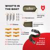 Rain Fly 12x10 Lightweight Survival Camping Tarp; 100% Waterproof; Makes a Great Backpacking Tarp or Hammock Shelter; Comes in Multiple Colors, Survival Bracelet Included; OD-Green view 2